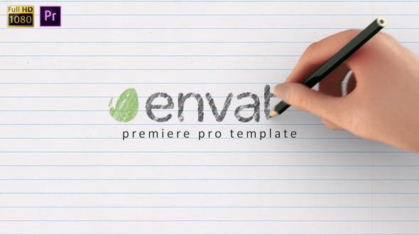 پروژه پریمیر با موزیک لوگو افکت طراحی دستی رنگی Drawing Logo Premiere Pro