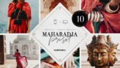 10 پریست لایت روم دسکتاپ و موبایل تم هند Maharadja Lightroom Presets Bundle