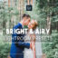 30 پریست لایت روم عروسی و پریست فتوشاپ Bright Airy Lightroom Presets
