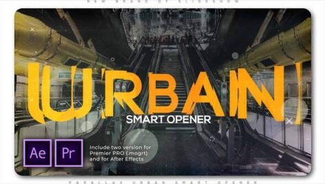 پروژه پریمیر اسلایدشو با موزیک پارالاکس دایره ای Parallax Urban Smart Opener