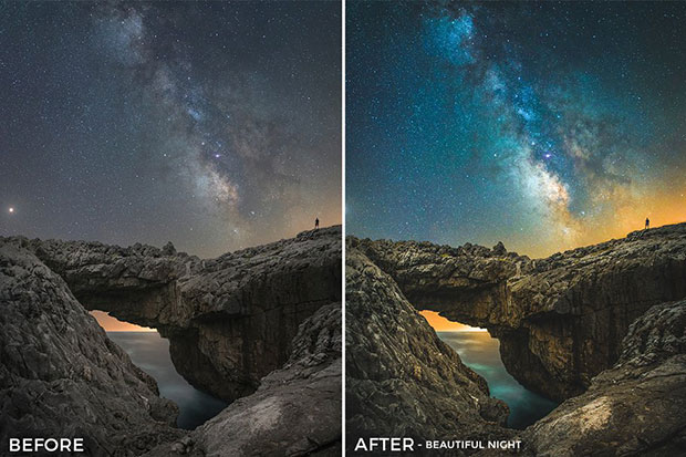 پریست لایت روم و پریست کمرا راو فتوشاپ تم ستاره شناسی Astro Photography Lightroom Presets
