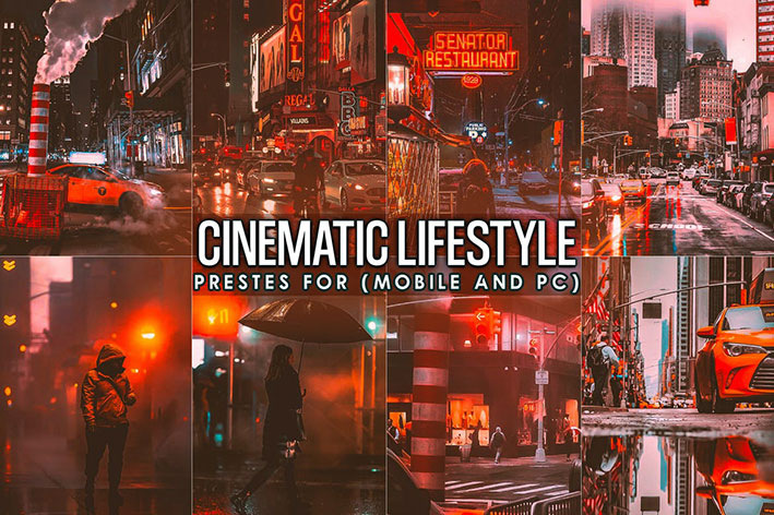 12 پریست لایت روم سینماتیک و پریست کمرا راو فتوشاپ Cinematic Urban Street Lightroom Presets