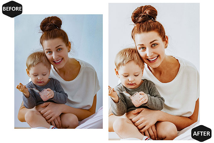 20 پریست لایت روم حرفه ای مادر و کودک Motherhood Mobile & Desktop Lightroom Presets mom blogger