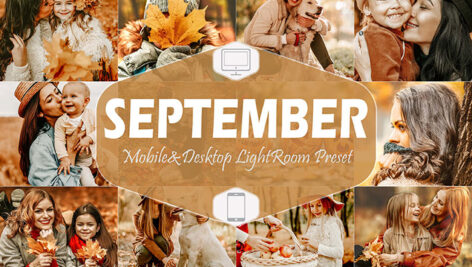 20 پریست لایت روم حرفه ای پاییزی سپتامبر September Mobile & Desktop Lightroom Presets fall Filter