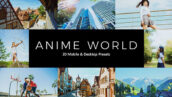 20 پریست لایت روم و پریست کمرا راو و لات رنگی دنیای پر تحرک Anime World Lightroom Presets & LUTs