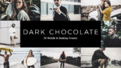 20 پریست لایت روم و پریست کمرا راو و لات رنگی شکلاتی تیره Dark Chocolate LR Presets