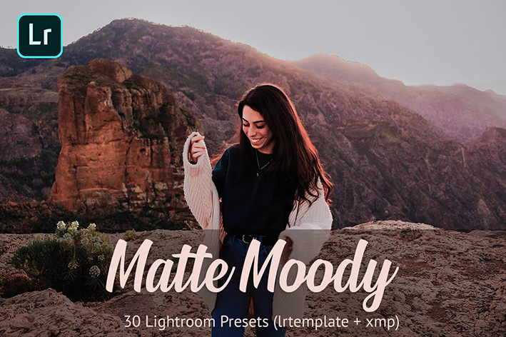 30 پریست لایت روم حرفه ای سینمایی و براش لایتروم Matte Moody Presets Lightroom