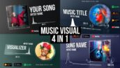 پروژه افتر افکت با موزیک اکولایزر شیشه ای Glass Audio React Music Visualizer