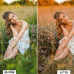 30 پریست حرفه ای لایت روم تم طلایی GOLDEN HOUR Lightroom Preset