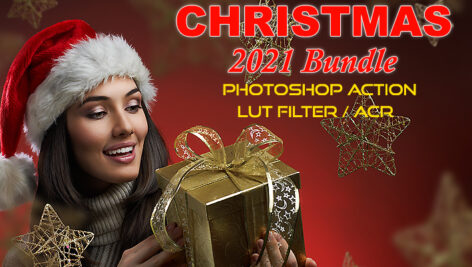 پکیج کریسمس 2021 اکشن فتوشاپ و لات رنگی و پریست کمرا راو فتوشاپ Photoshop Actions, ACR, LUT Presets