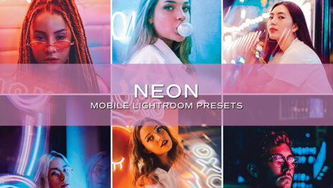 10 پریست لایت روم حرفه ای تم رنگی نئون Neon Lightroom Presets (1)