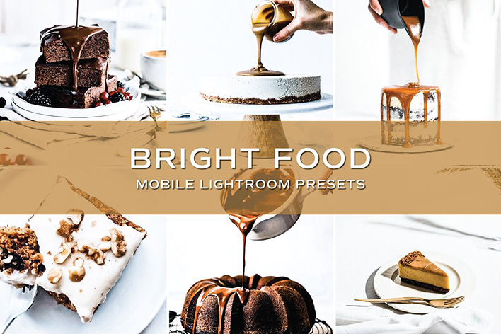 10 پریست لایت روم مواد غذایی تم روشن Bright Food Lightroom Presets