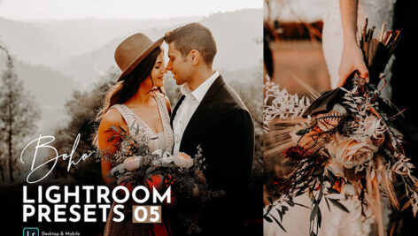 20 پریست عروسی حرفه ای لایت روم Boho Wedding Lightroom Presets Pack