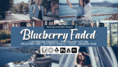 20 پریست لایت روم حرفه ای تم آبی بلوبری Blueberry faded Presets