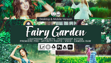 20 پریست لایت روم رنگی و لات رنگی و اکشن فتوشاپ Fairy Garden Lightroom Presets