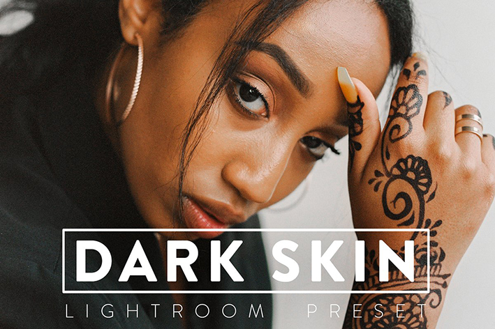 30 پریست لایت روم پرتره و پریست کمرا راو تم سیاه پوست DARK SKIN Lightroom Preset