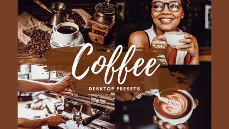7 پریست لایت روم حرفه ای تم قهوه COFFEE Desktop Lightroom Presets