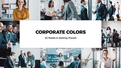20 پریست لایت روم و لات رنگی تم شرکت Corporate Colors Lightroom Preset