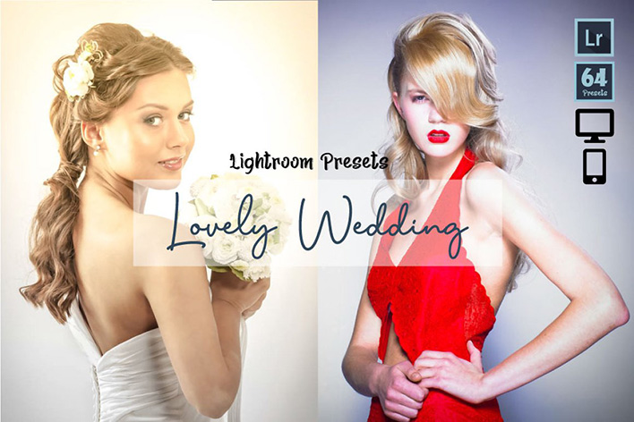 64 پریست لایت روم عروسی بنام عروسی دوست داشتنی Lovely Wedding Lightroom Preset