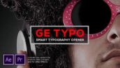 پروژه آماده پریمیر با موزیک تیتراژ حرفه ای تایپوگرافی The Typo Smart Opener