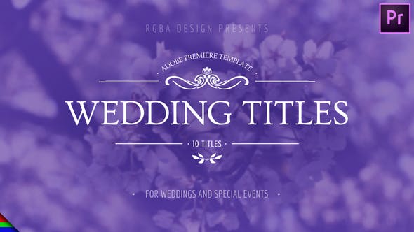 10تایتل آماده عروسی برای پریمیر پرو Floral Wedding Titles - Premiere Pro | Mogrt
