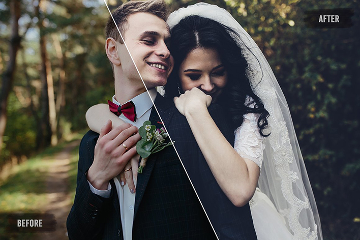 50 پریست لایت روم حرفه ای عروسی افکت مات Matte Effect Wedding Presets