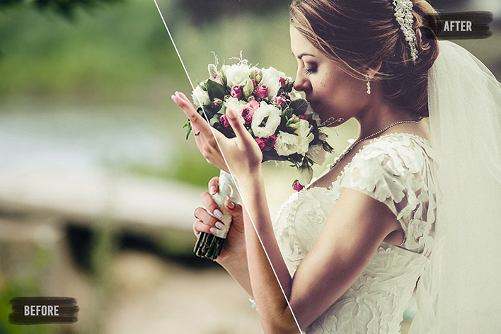50 پریست لایت روم حرفه ای عروسی رنگ نوستالژی Nostalgia Wedding Presets