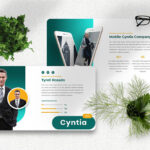 قالب پاورپوینت حرفه ای تجارت و شرکت Cyntia Pitch Deck Powerpoint Template