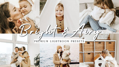 24 پریست لایت روم حرفه ای تم روشنایی طبیعی Bright Natural Lightroom Presets