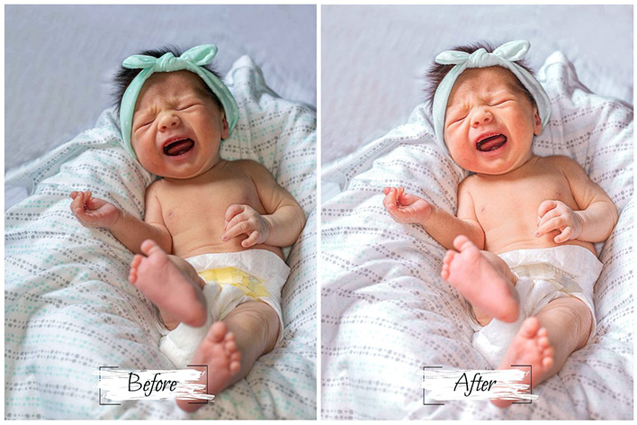 30 پریست لایت روم نوزاد و پریست کمرا راو Newborn Baby Lightroom Presets