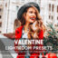 36 پریست لایت روم و پریست فتوشاپ تم ولنتاین valentine's day lightroom presets