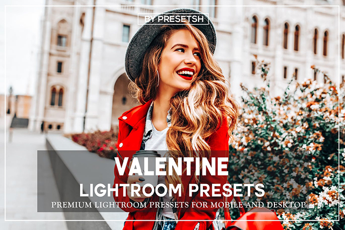 36 پریست لایت روم و پریست فتوشاپ تم ولنتاین valentine's day lightroom presets