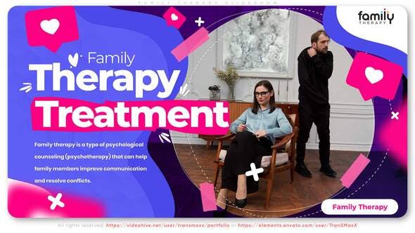 پروژه آماده افتر افکت تبلیغات مراکز روانشناسی Family Therapy Slideshow