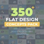 پکیج 350 سکانس پریمیر برای اینفوگرافیک Flat Design Concepts