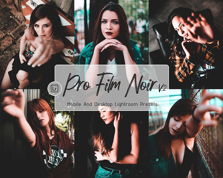21 پریست لایت روم سینمایی 2021 حرفه ای Pro Film Noir Desktop& Mobile LR