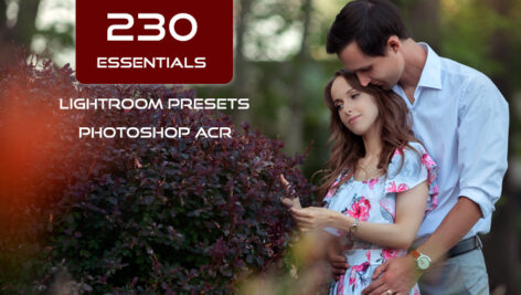 230 پریست لایت روم و پریست کمرا راو فتوشاپ و براش لایت روم Essentials Lightroom presets And Photoshop ACR