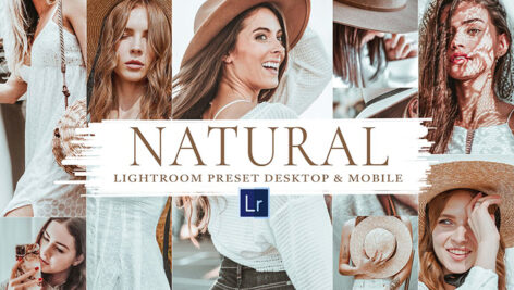 30 پریست لایت روم حرفه ای تم رنگ طبیعی Natural Mobile & Lightroom Preset
