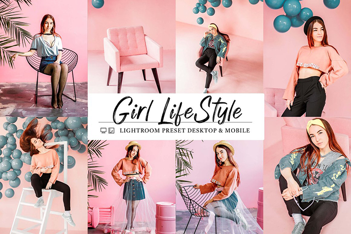 30 پریست لایت روم و پریست کمرا راو فتوشاپ تم سبک زندگی Girl Lifestyle Lightroom presets‭