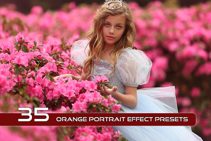 35 پریست لایت روم حرفه ای پرتره تم نارنجی Orange Portrait Effect Presets