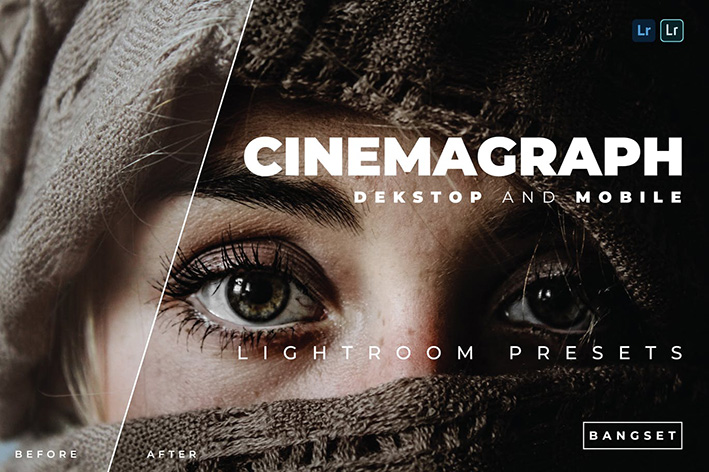 20 پریست رنگی لایت روم حرفه ای تم سینماگراف Cinemagraph Lightroom Preset