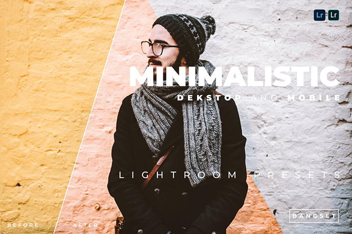 20 پریست رنگی لایت روم حرفه ای تم مینیمالیست Minimalistic Lightroom Preset