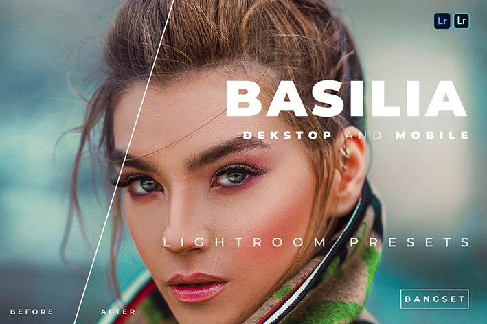 20 پریست رنگی لایت روم حرفه ای عکس پرتره Basilia Lightroom Preset