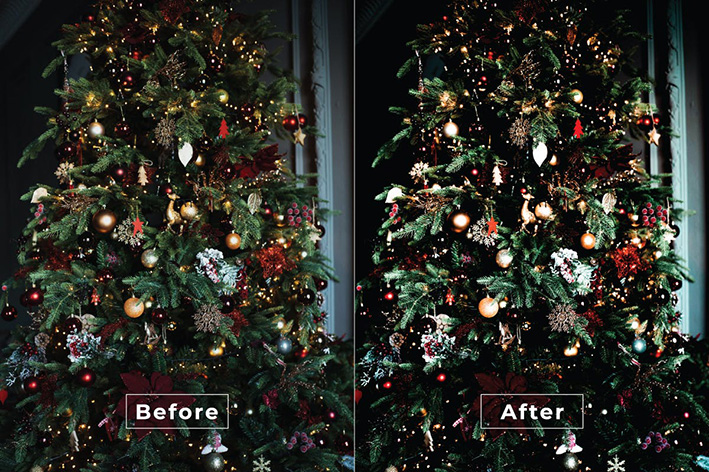 20 پریست رنگی لایت روم حرفه ای عکس کریسمس Christmas Lightroom Preset