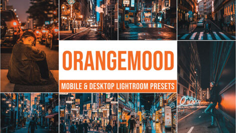 20 پریست لایت روم حرفه ای تم نارنجی Orange Mood Lightroom Presets