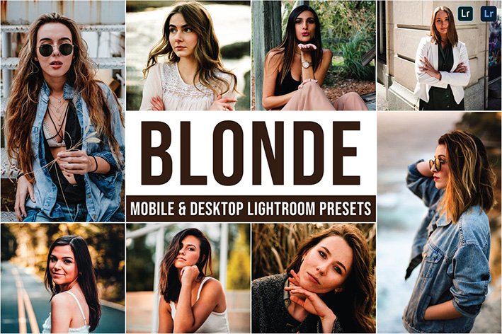 20 پریست پرتره فشن حرفه ای لایت روم  Blonde Lightroom Presets
