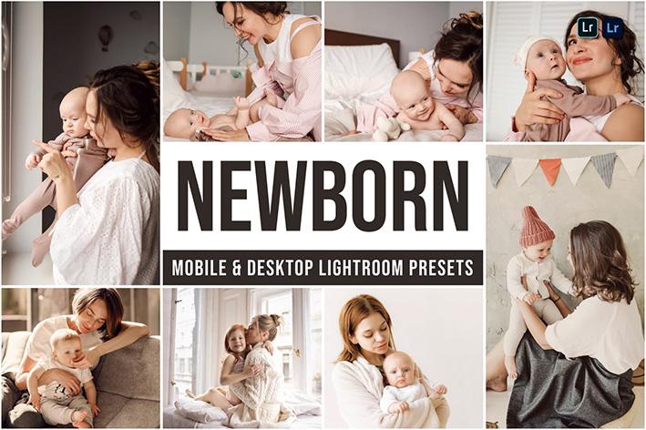 30 پریست لایت روم آتلیه کودک و نوزاد Newborn Lightroom Presets