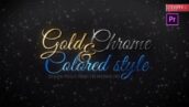 تایتل آماده پریمیر پرو 2021 تم فلزی و طلایی Gold Chrome Colored Steel Titles