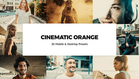 پریست لایت روم و پریست کمرا راو فتوشاپ و لات رنگی Cinematic Orange Lightroom Presets & LUTs