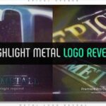 پروژه پریمیر لوگو حرفه ای 2021 افکت متالیک Highlight Metal Logo Reveal