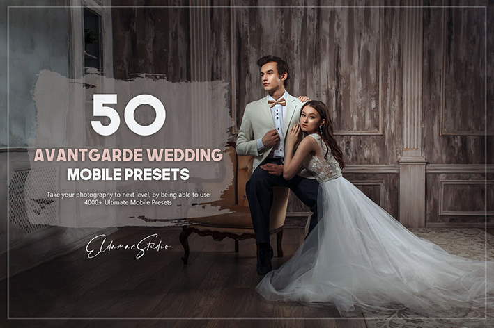 150 پریست لایت روم 2021 عروسی Avantgarde Wedding Mobile Presets Pack
